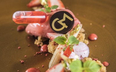 Nouveau dessert à la carte : déclinaison autour de la fraise et de la rhubarbe